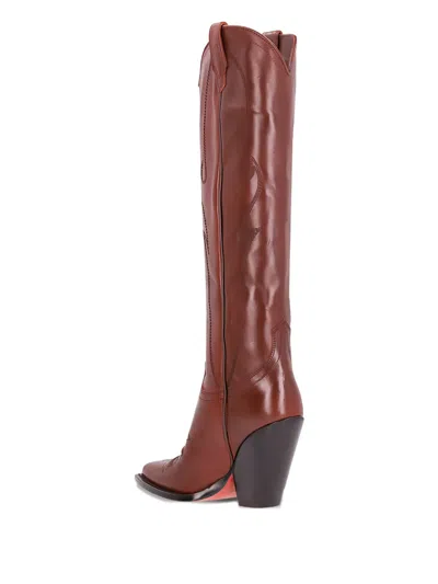 Sonora Leather Pointed-toe Boots