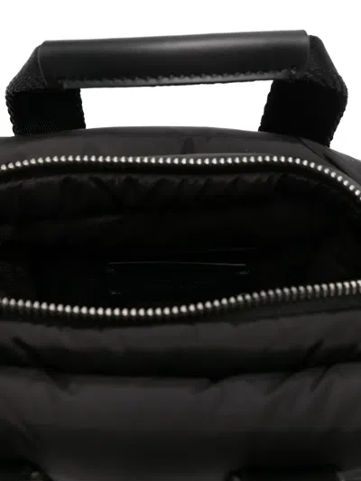 Moncler Micro Shoulder Bag With Quilted Design And Removable Strap In Black