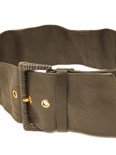 Pre-owned Prada Leather Belt In Gray