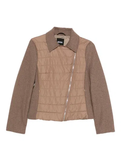 Hugo Boss Quilted Bomber Jacket In Multi