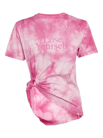 Pre-owned Rabanne Tie-dye Asymmetric T-shirt In Pink