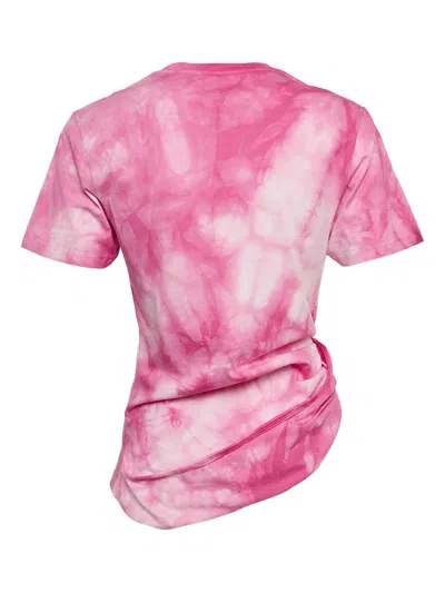Pre-owned Rabanne Tie-dye Asymmetric T-shirt In Pink