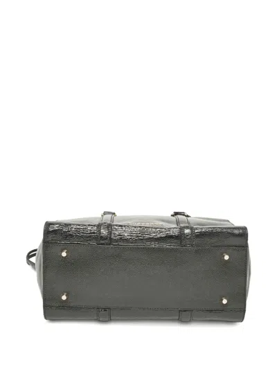 Pre-owned Burberry Leather Drawstring-fastening Tote Bag In Black