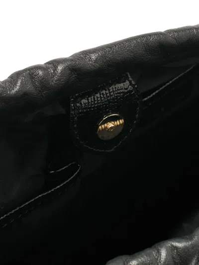 Pre-owned Burberry Leather Drawstring-fastening Tote Bag In Black