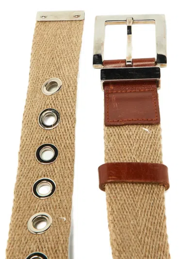 Pre-owned Dolce & Gabbana Canvas Belt In Neutral