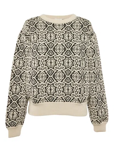 Pre-owned Chloé Intarsia Crew-neck Sweater