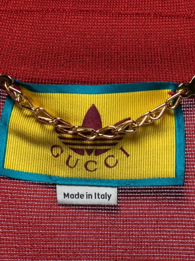 Pre-owned Gucci Gg-monogram Stripe Shirt In Red
