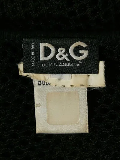 Pre-owned D&g Lace Mesh Top In Black