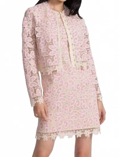 Johnny Was Genovia Cropped Jacket In Pink In Multi