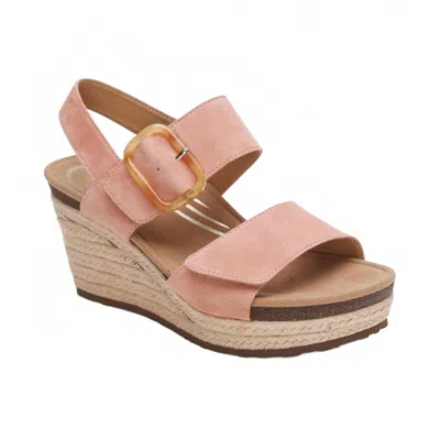 Aetrex Women's Ashley Espadrille Wedge Sandals In Rose