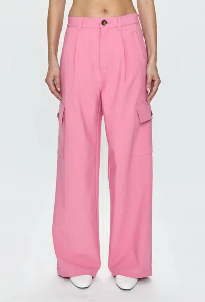 Pistola Brynn High Rise Relaxed Cargo Pants In Pink Cosmo In Pink