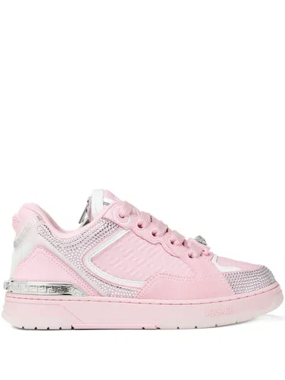 Versace Biggie Basket Sneakers In Pink
