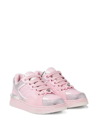 Versace Biggie Basket Sneakers In Pink