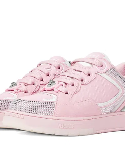 Versace Biggie Basket Sneakers In Pink