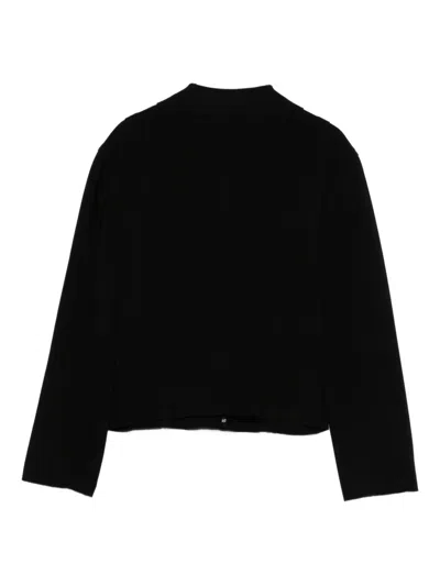 Norma Kamali Peter Pan-collar Long-sleeve Jacket In Black
