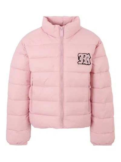 John Richmond Junior Logo-patch Padded Jacket In Pink