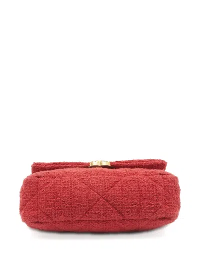 Pre-owned Chanel 2024 Tweed Shoulder Bag In Red