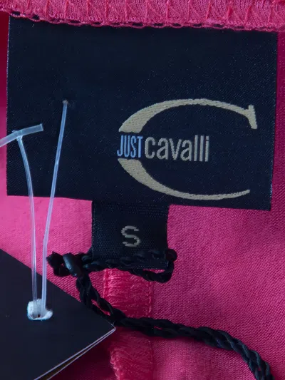Pre-owned Just Cavalli Vintage Logo-print Top In Pink