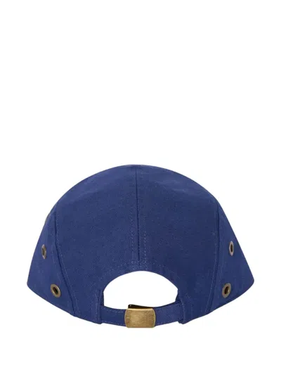 Champion Embroidered Eyeleted Baseball Cap In Blue