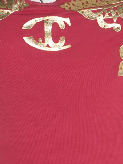 Pre-owned Just Cavalli Vintage Logo-print Top In Pink