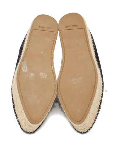 Pre-owned Miu Miu Lace-up Espadrille Sneakers