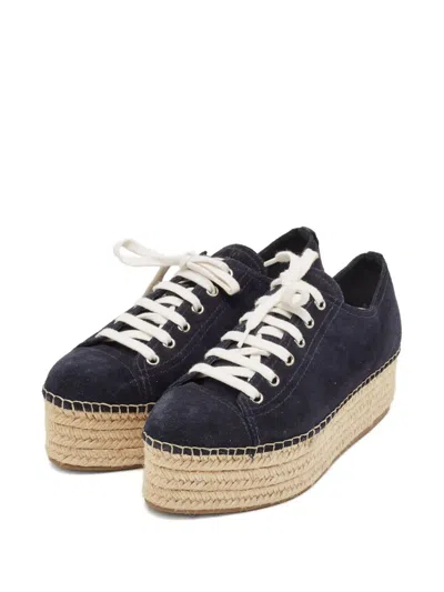 Pre-owned Miu Miu Lace-up Espadrille Sneakers