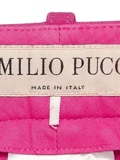 Pre-owned Pucci Jersey Trousers In Pink