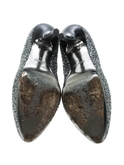 Pre-owned Miu Miu 130mm Glittered Pumps