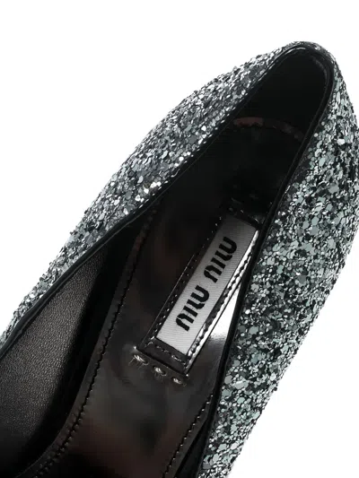 Pre-owned Miu Miu 130mm Glittered Pumps