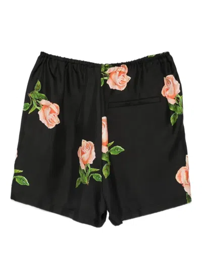 Nanushka Anish Rose-print Shorts In Multi