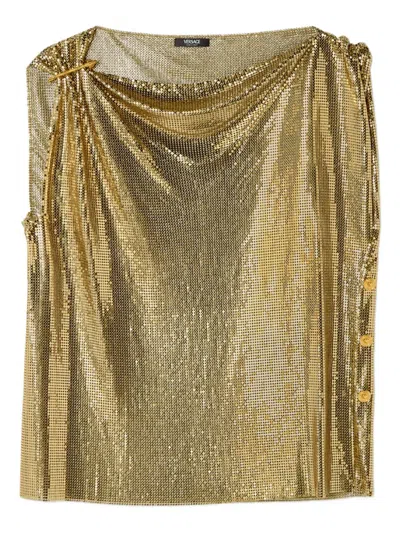 安全别针网纱上衣