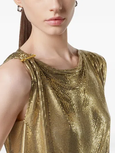 安全别针网纱上衣