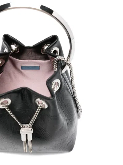 Jimmy Choo Bon Bon Circular-handle Tassel Bucket Bag