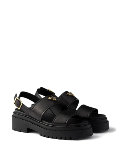 Prada Buckle-strap Platform Sandals