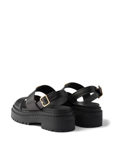 Prada Buckle-strap Platform Sandals