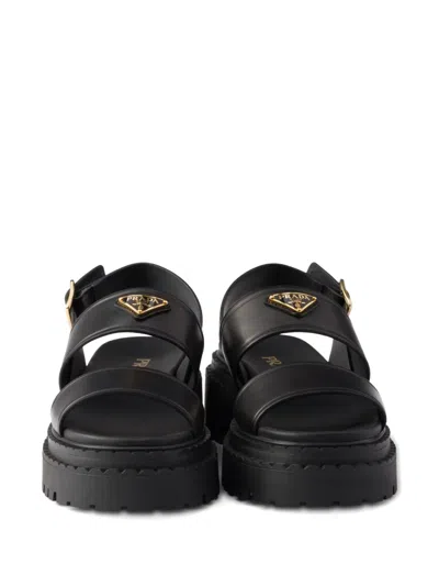 Prada Buckle-strap Platform Sandals