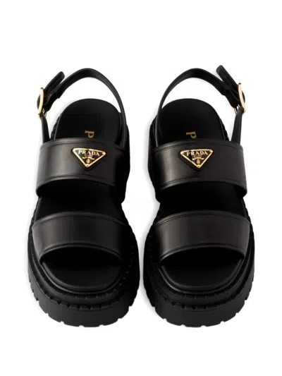 Prada Buckle-strap Platform Sandals