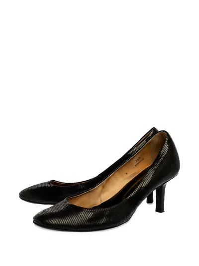 Pre-owned Tod's 70mm Leather Pumps In Black
