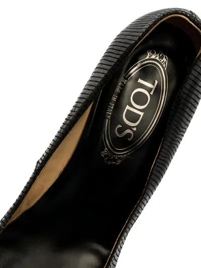 Pre-owned Tod's 70mm Leather Pumps In Black