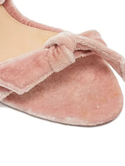 Pre-owned Alexandre Birman 105mm Velvet Heeled Sandals In Pink
