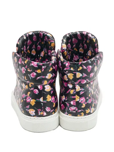 Pre-owned Versace Medusa Floral-print Sneakers In Multi