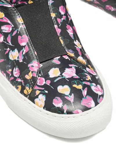 Pre-owned Versace Medusa Floral-print Sneakers In Multi