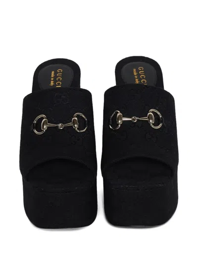 Gucci 105mm Horsebit Platform Sandals
