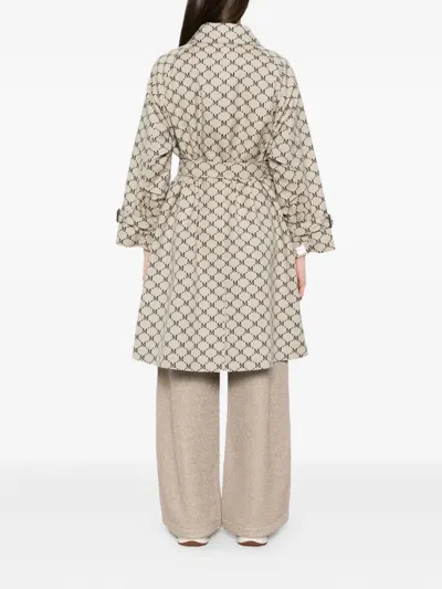 Max Mara Monogram Double-breasted Trench Coat