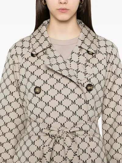 Max Mara Monogram Double-breasted Trench Coat