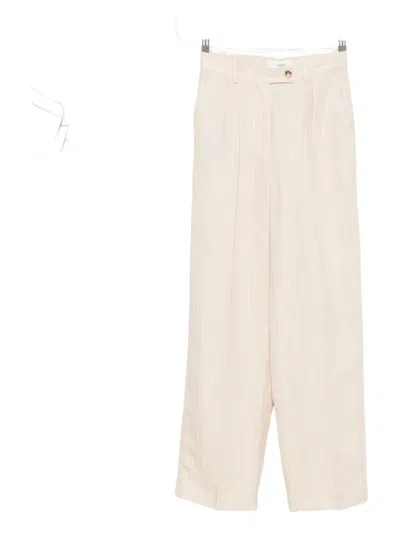 Ba&sh Stripe-pattern Trousers In White