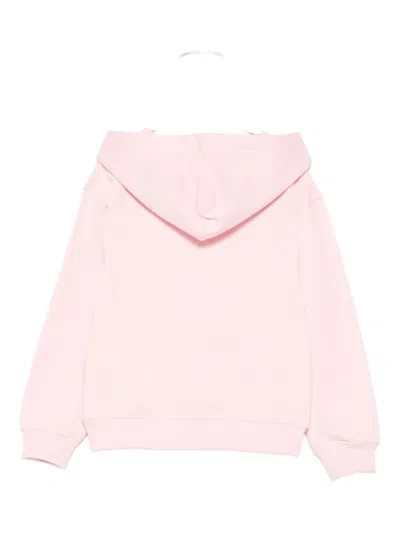 Moschino Kids Hoodie With Teddy Bear Print In Pink