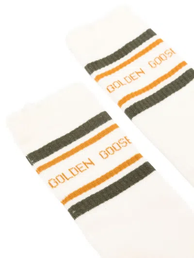 Golden Goose Stripe-detail Socks In Multi
