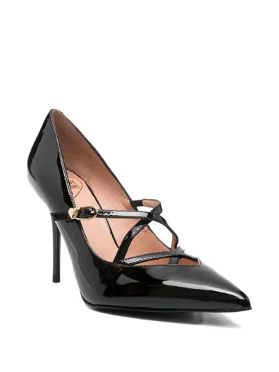 Love Moschino 100mm Leather Cross-strap Pumps