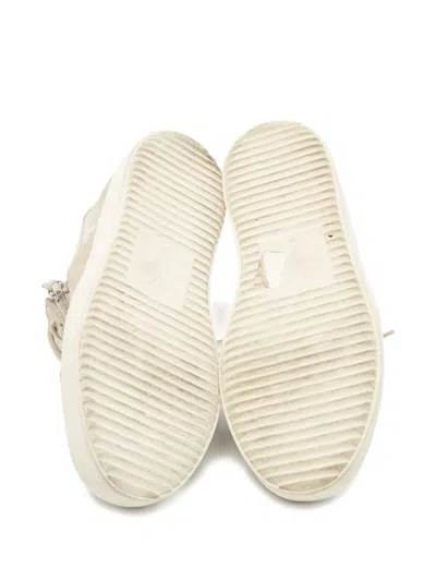 Pre-owned Giuseppe Zanotti Vintage Velvet Zip Sneakers In Neutral